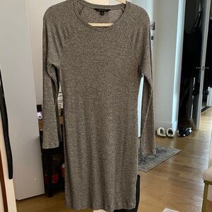 Banana Republic Heather Gray Long Sleeve Dress
